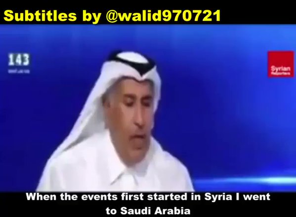 Au cours d’une interview, le Qatar confie des secrets concernant la guerre en Syrie